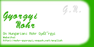 gyorgyi mohr business card